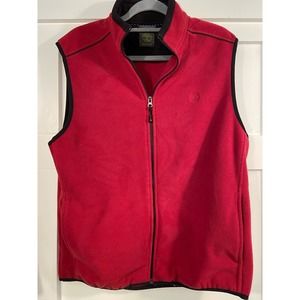 Timberland Men's Polartec Red Full Zipper Vest * Size M Preowned MSS16